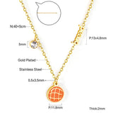 316L Stainless Steel Gold Bread Bus Vegetable Pendant Necklaces For Women With Free Chain Crystal Necklace collares