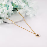 ASON Cute Stainless Steel Round Pendant Necklace Shell Chain for Women Men Gold Color Jewelry Accessory Party Gift