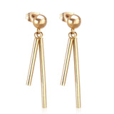 ASON Long Line Link Chain Imitation Pearl Dangle Earrings for Women Gold Color Cross Earrings Female Bijoux Pendientes