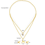 ASON – ensemble de bijoux de mariage pour femmes, en acier inoxydable 316L, doré, collier libellule, pendentif, petites boucles d'oreilles 