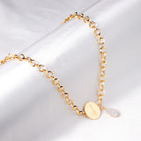 ASON Baroque Pearl Pendant Necklace 316L Stainless Steel Big Chain Gold Color Fashion Jewelry New Style for Women