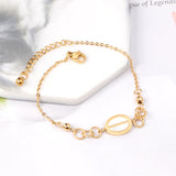 ASON Simple Style Shell Shape Charm Bracelet Gold Color Stainless Steel Bangle with Extender 17+3cm for Women Gift Jewelry