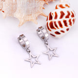 ASON Fashion 2022 Statement Drop Dangle Star Earrings for Women Stainless Steel Hanging Earring Set for Female Jewelry