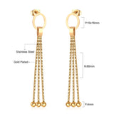 ASON Modern Statement Drop Earring with Steel Ball Tassel Dangle Earrings Stainless Steel Jewelry for Women Girl Party Gift