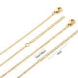 ASON 10Pcs/lot Stainless Steel 45cm+5cm Extension Chain Link Ladies Necklace Jewelry Accessories Gold Silver Color Long Necklace