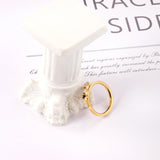 ASON taille 6/7/8/9 petite étoile motif bague couleur or en acier inoxydable bijoux de mode pour les femmes fête cadeau accessoire 