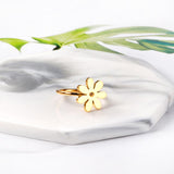 New Gold Rings For Women Bohemian Flower Rings Elegant Ladies Trendy Jewelry Cute Romantic Vacation Accessory