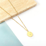 ASON Classic Round Tag Stars Moon Pattern Charm Pendant Necklace Gold Color Stainless Steel For Women Men Jewelry Chokers