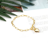 ASON Gold Color Vintage Stainless Steel Bracelet Steel Ball Pendant Toggle Clasp for Women Man Thick Bangle Fashion Jewelry