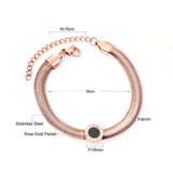 16cm+5cm Bracelet For Women "Love" Charms 2021 stainless steel Rose Gold Link Chains bracelets & bangle pulseras