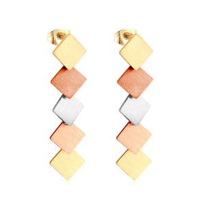 korean style Drop Square Round Earing Stainless Steel 2020 Dangle Earrings Set For Women Fashion Jewelry Party Gift