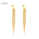 ASON-pendientes colgantes con forma de estrella para mujer, aretes largos, bohemios, joyería con borlas, regalo de fiesta