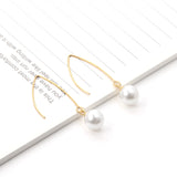 ASON – boucles d'oreilles élégantes en Imitation de perles blanches, en acier inoxydable 316L, pendantes pour femmes, usage quotidien, bijoux cadeaux de fête 