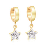 Clay CZ 2022 Star Drop Earring Sets Stainless Steel Gold Korean Dangle Earrings Set For Women Fashion Jewelry