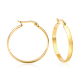 ASON-pendientes de aro con forma de círculo grande para mujer, aretes redondos, tamaño 10mm-40mm, Color dorado, accesorios Brincon para estudiantes 