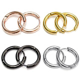 ASON /Lot Simple Style Stainless Steel Ear Studs Round Hoop Earring No Fade For Women Jewerly Accessories DiY Daily Wear