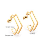 Pendientes de aro Brincos de acero inoxidable 316L para mujer, pendientes de joyería de moda, pendientes oorbellen 