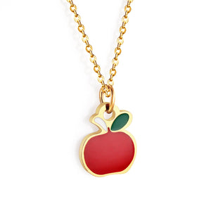 Collier pendentif fraise en cristal pour femmes et filles, mignon, en acier inoxydable, étanche, doux, ras du cou, cadeaux d'anniversaire 