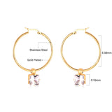 Boucles d'oreilles en acier inoxydable et Zircon pour femmes, ensemble de boucles d'oreilles circulaires coréennes, bijoux à la mode, 2020 