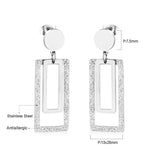 ASON Statement Long Tassel Geometry Dangle Piercing Drop Earrings Jewelry Stainless Steel For Women Accessories Wholesale