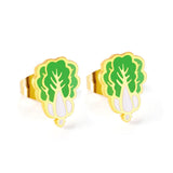 Vegetables Fruit Stud Christmas Earrings Set For Children Cute Stainless Steel Girls Earing Trendy Jewelry 2021 New