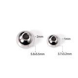 ASON 100Pcs/Lot 316L Stainless Steel Spacer Beads Loose Ball Silver Gold Rose Gold Color DIY Necklace Bracelet Jewelry Making