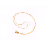 ASON Gold Color Imitation Pearl Pendant Necklace Stainless Steel Snake Chains Necklaces Simple Accessories Women/Girl Party