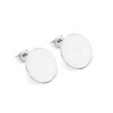 ASON Simple Style couleur or forme ronde Piercing boucles d'oreilles en acier inoxydable dames boucles d'oreilles Pendientes Mujer cadeau de fête 