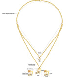 ASON-Conjunto de joyería para mujer, Circonia cúbica, acero inoxidable 316L, oro, boda, collar, colgante, pendiente pequeño 